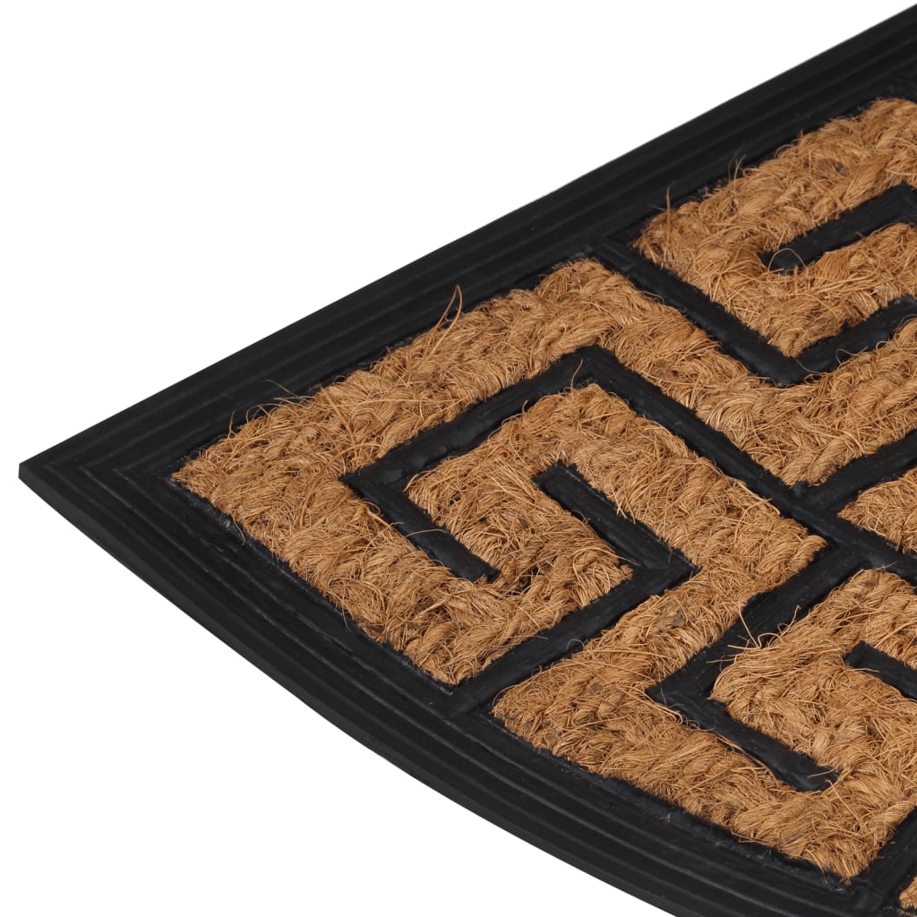 Dørmåtte 45X75 Cm Halvrund Gummi Og Coir