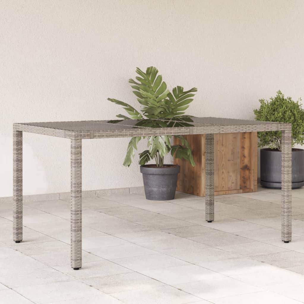 Havebord Med Top Polyrattan Grå