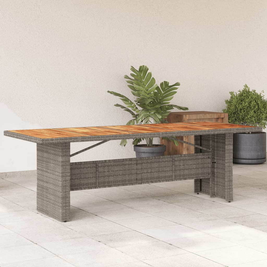 Havebord Med Top Polyrattan Grå