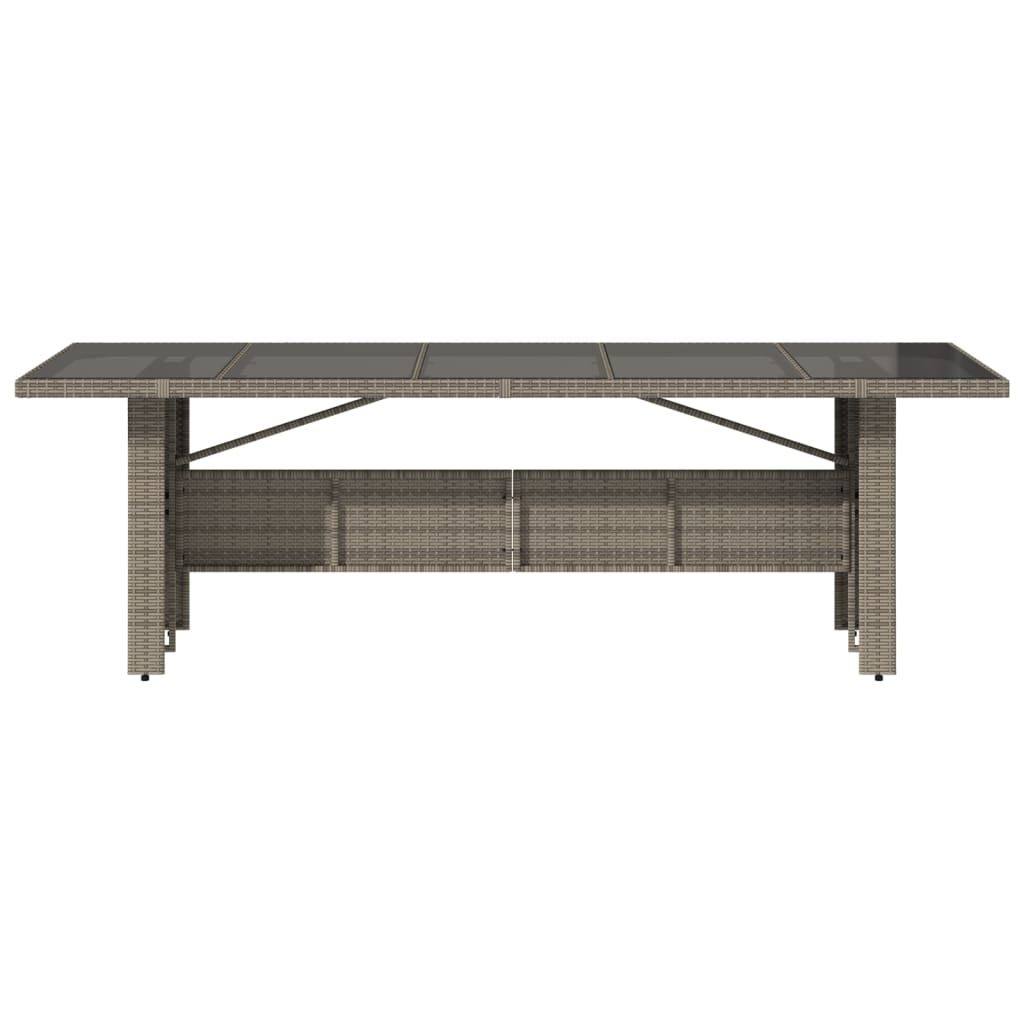 Havebord Med Top Polyrattan Grå