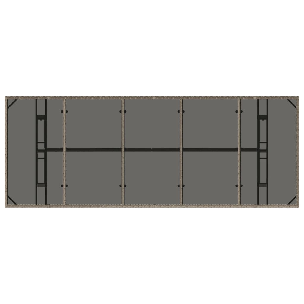 Havebord Med Top Polyrattan Grå