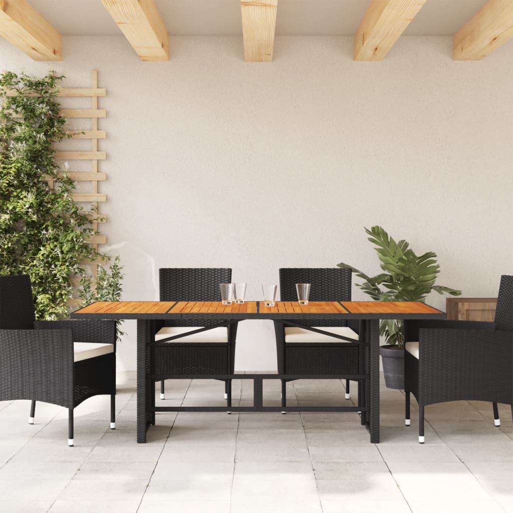 Havebord Med Top 190X80X75 Cm Polyrattan