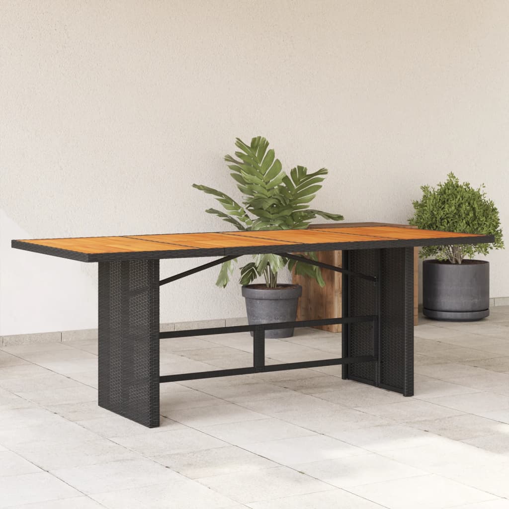 Havebord Med Top 190X80X75 Cm Polyrattan