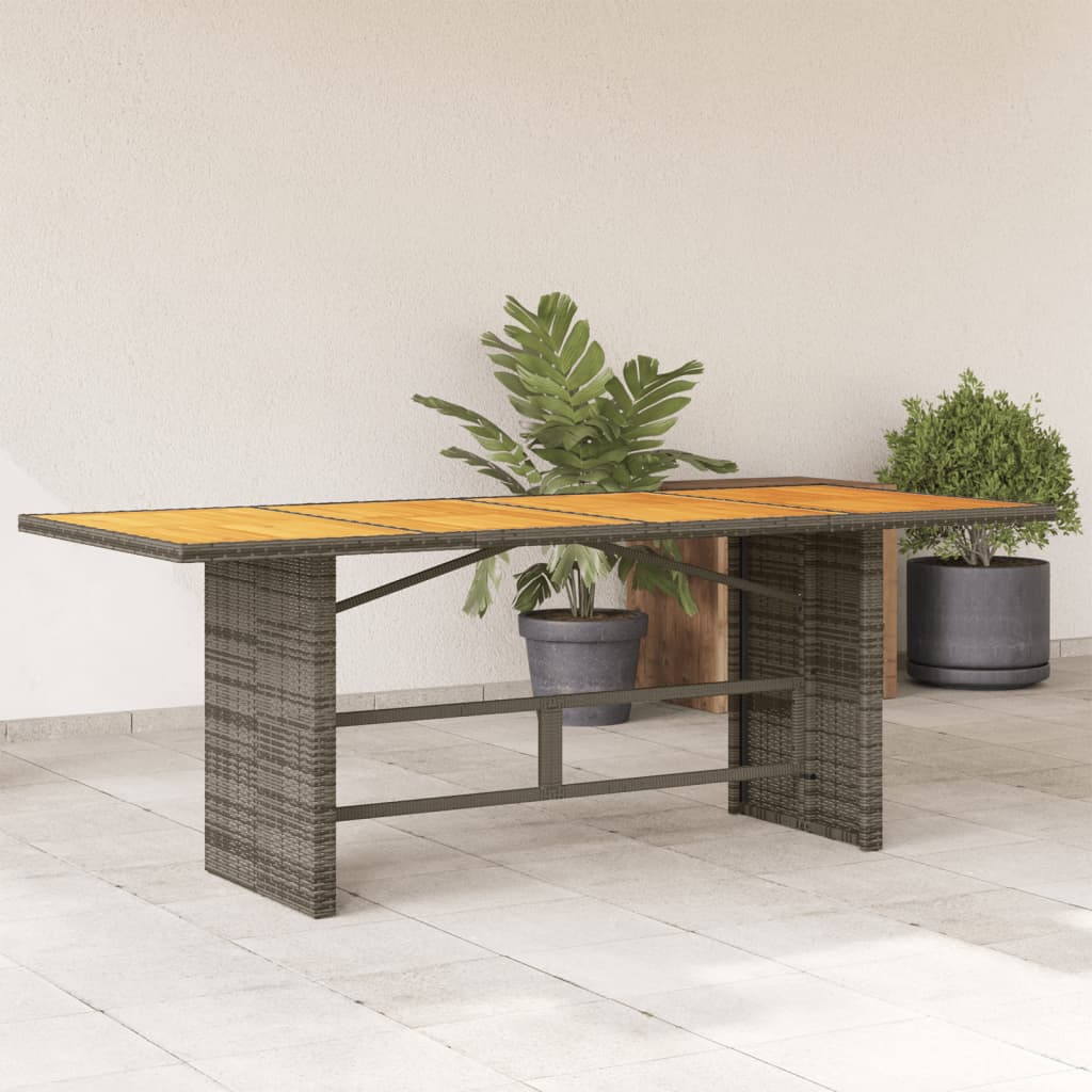 Havebord Med Top 190X80X75 Cm Polyrattan