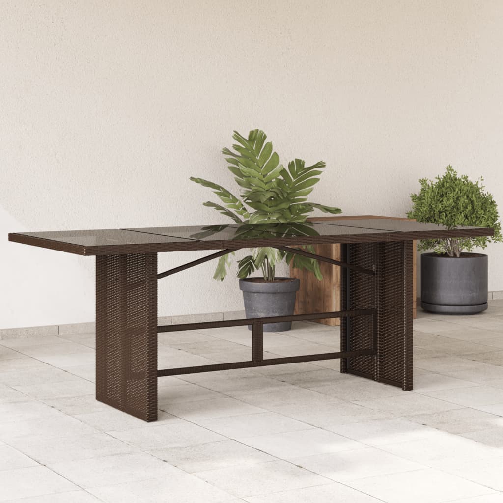 Havebord Med Top 190X80X75 Cm Polyrattan