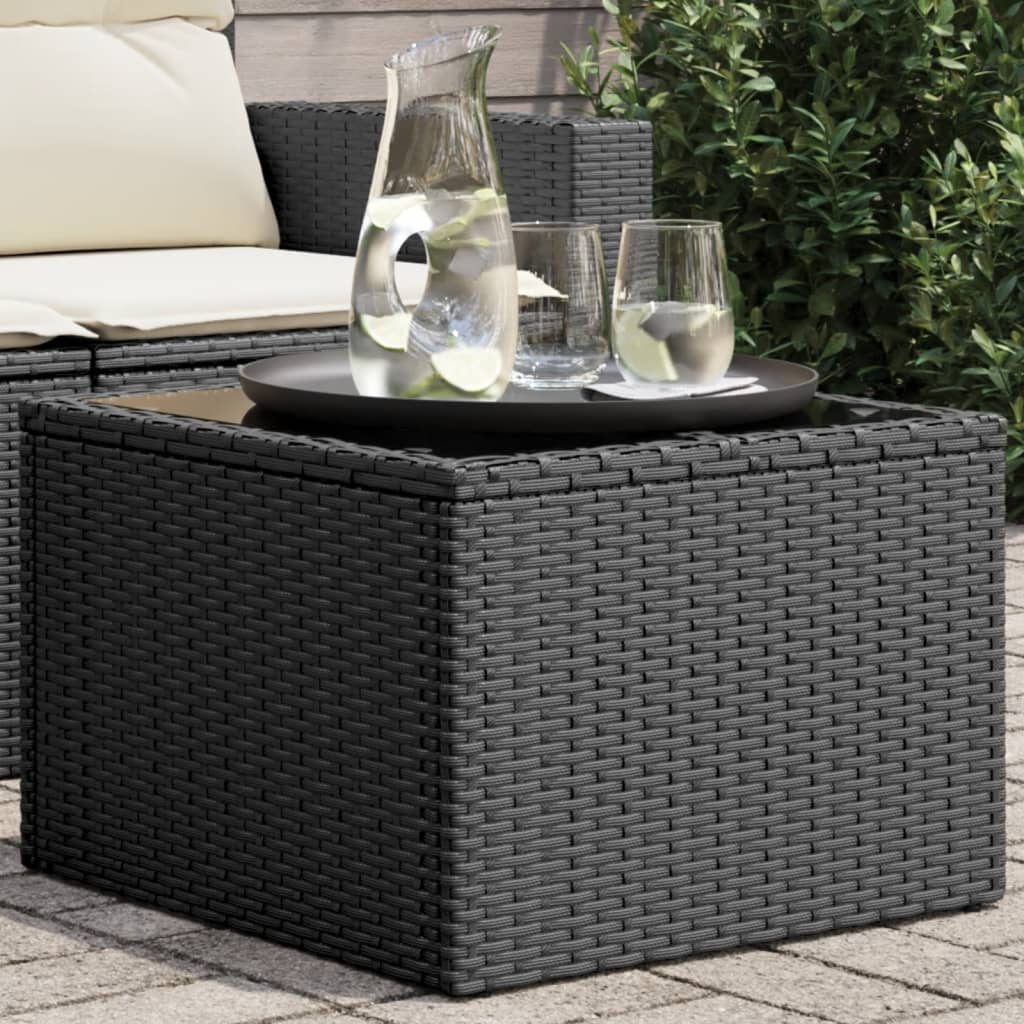 Havebord Med Top 55X55X37 Cm Polyrattan