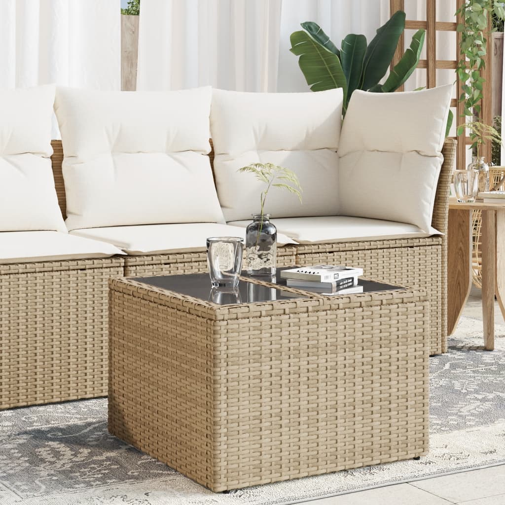 Havebord Med Top 55X55X37 Cm Polyrattan