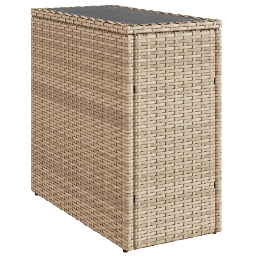 Havebord Med Top 58X27,5X55 Cm Polyrattan