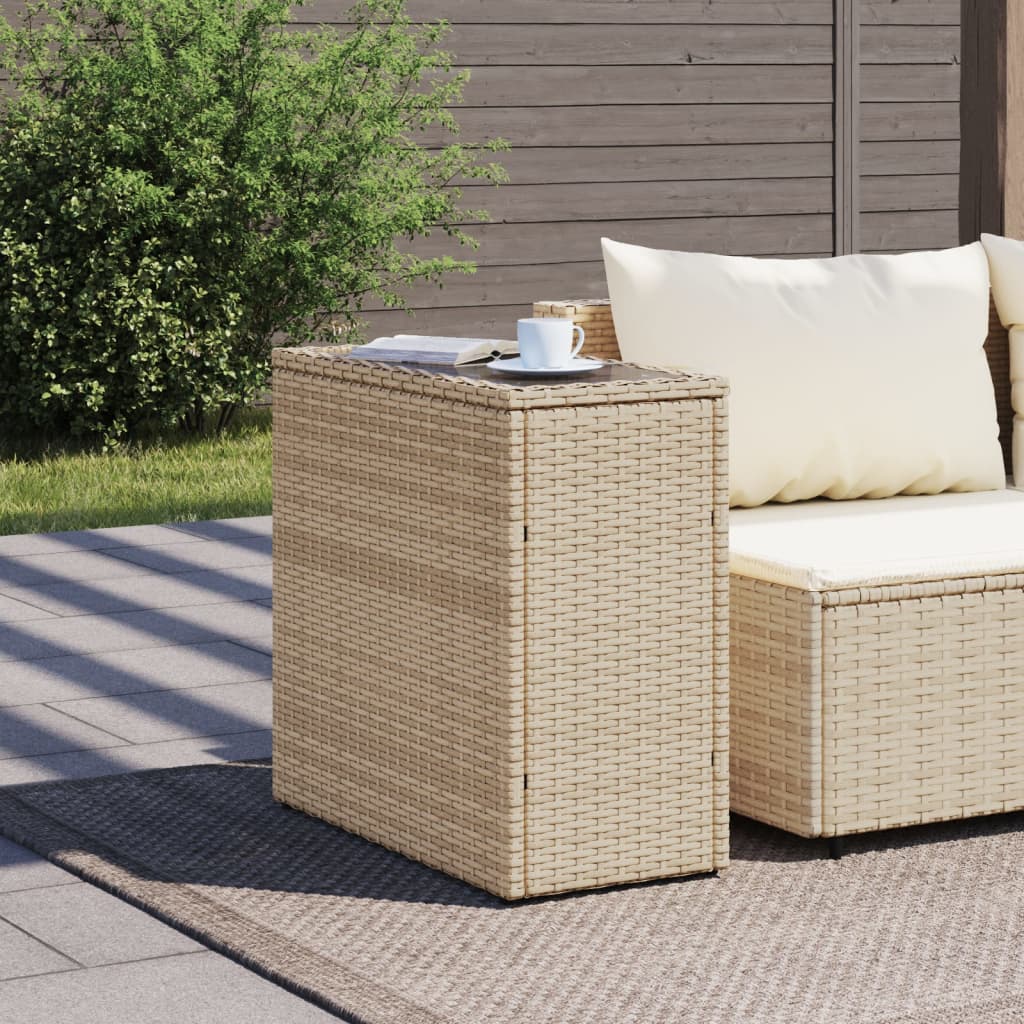 Havebord Med Top 58X27,5X55 Cm Polyrattan