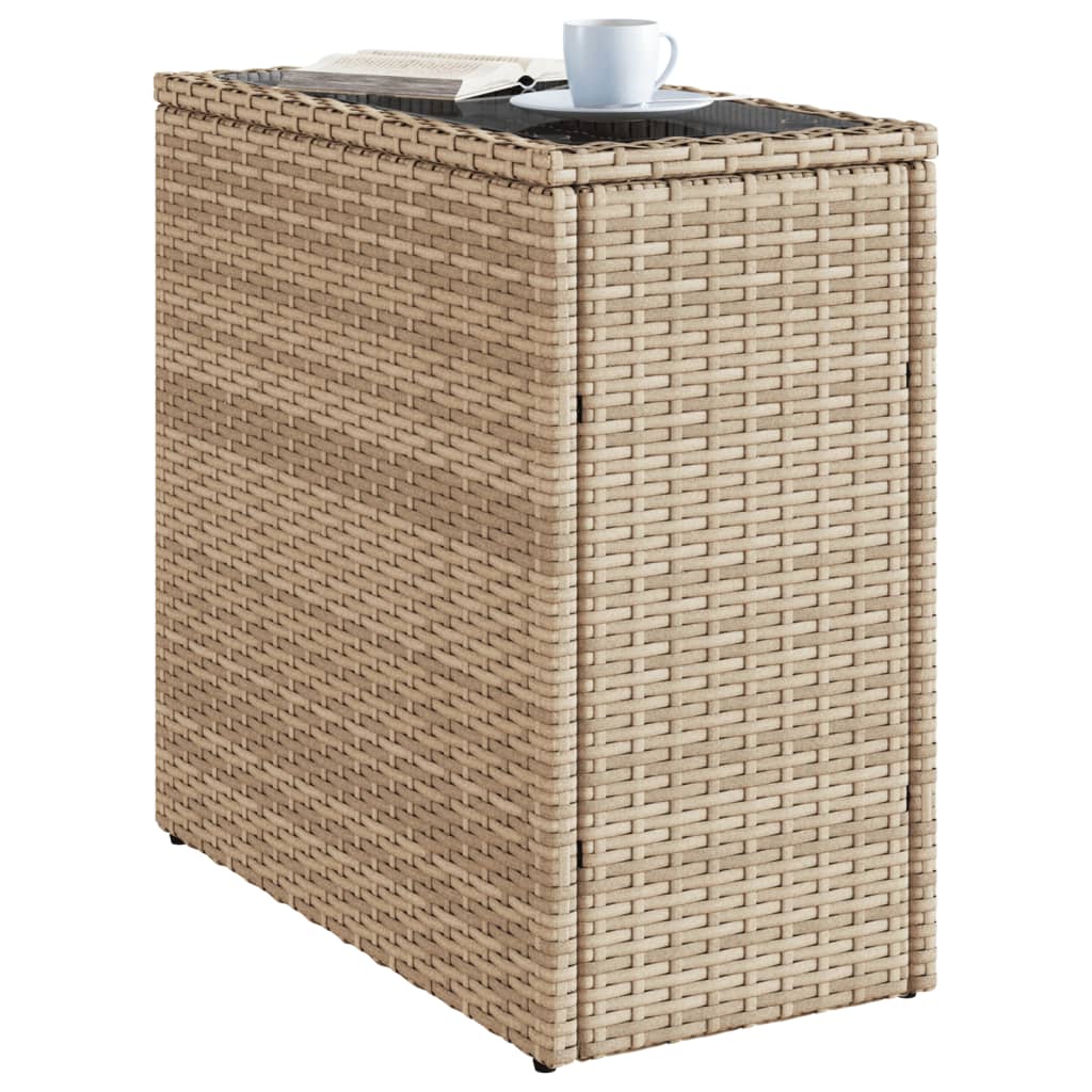 Havebord Med Top 58X27,5X55 Cm Polyrattan