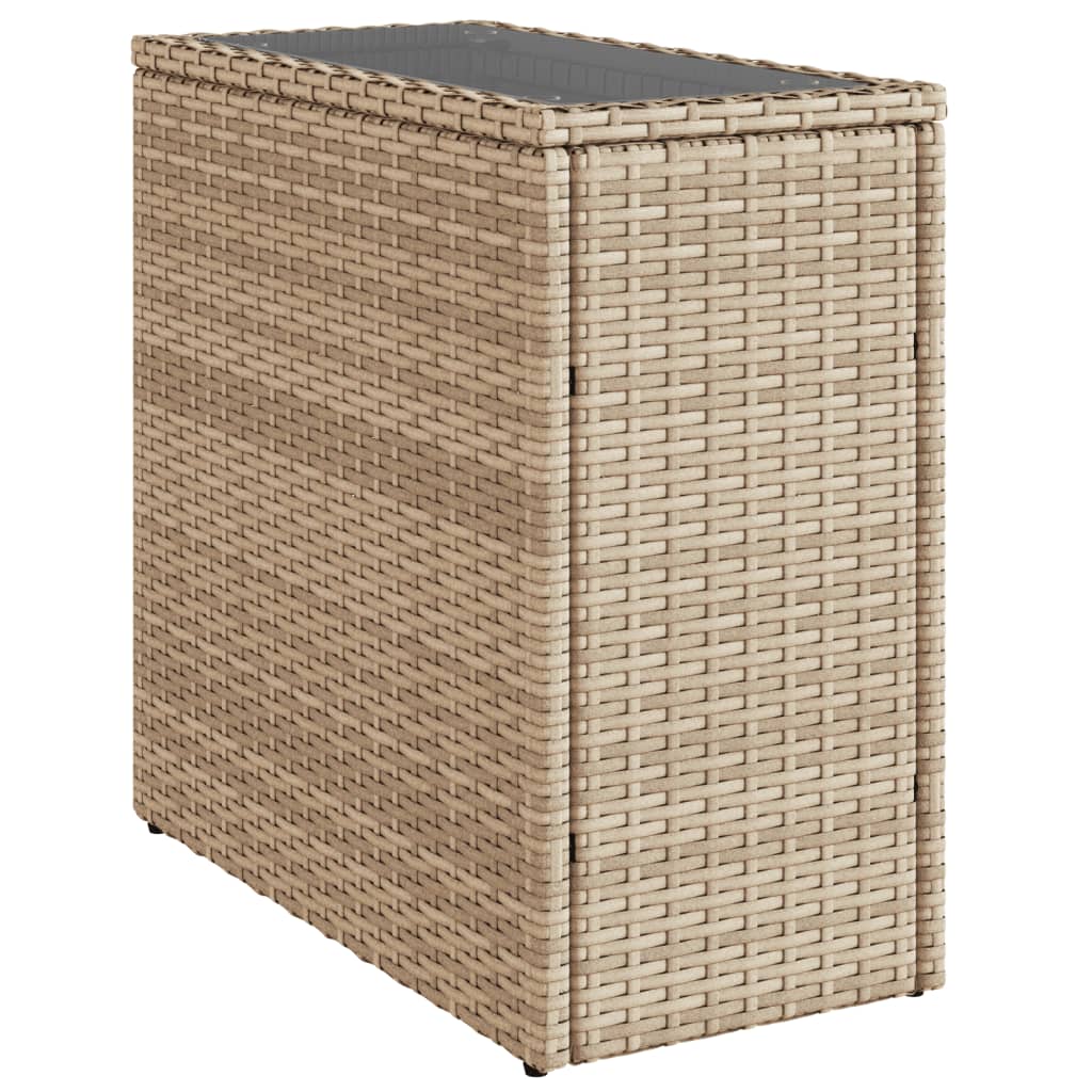 Havebord Med Top 58X27,5X55 Cm Polyrattan