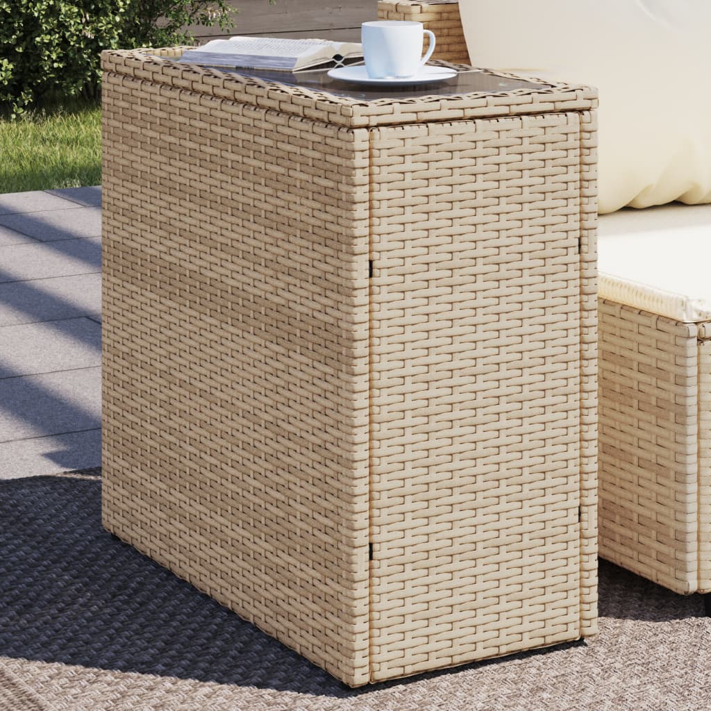 Havebord Med Top 58X27,5X55 Cm Polyrattan