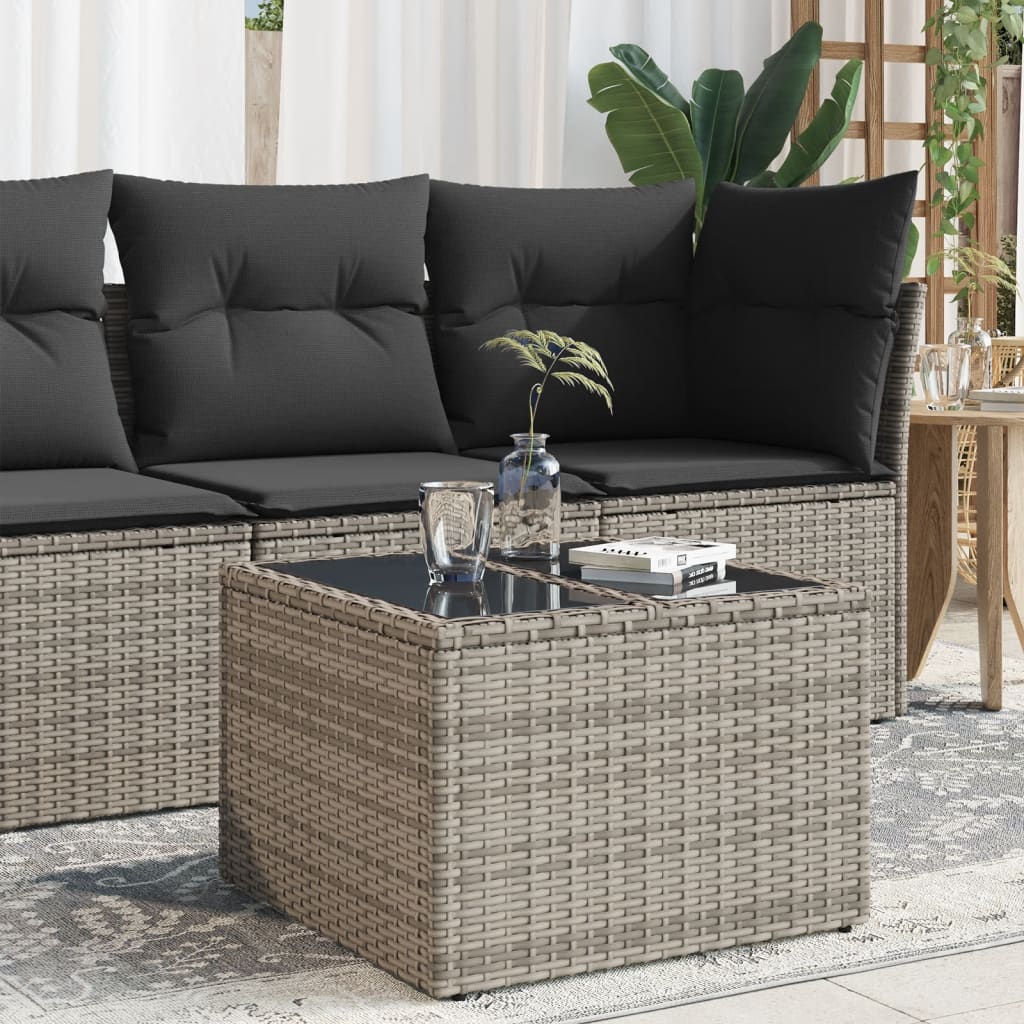 Havebord Med Top 55X55X37 Cm Polyrattan