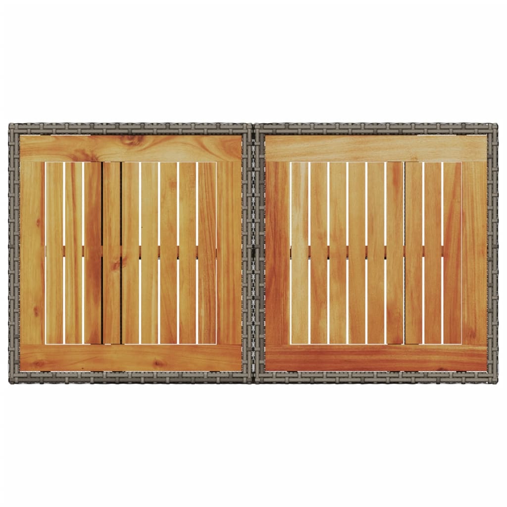 Havebord 100X55X73 Cm Polyrattan Og Akacie