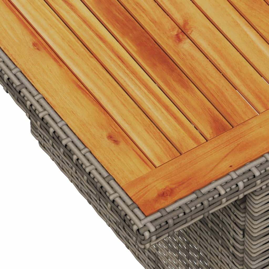 Havebord 100X55X73 Cm Polyrattan Og Akacie