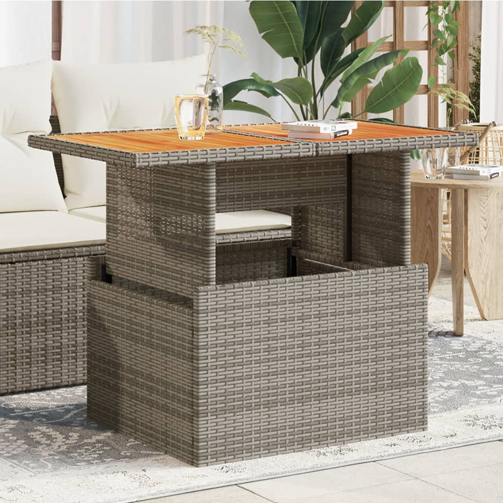 Havebord 100X55X73 Cm Polyrattan Og Akacie