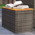 Havesideborde 2 Stk. 55X34X37 Cm Polyrattan Og Massivt Træ