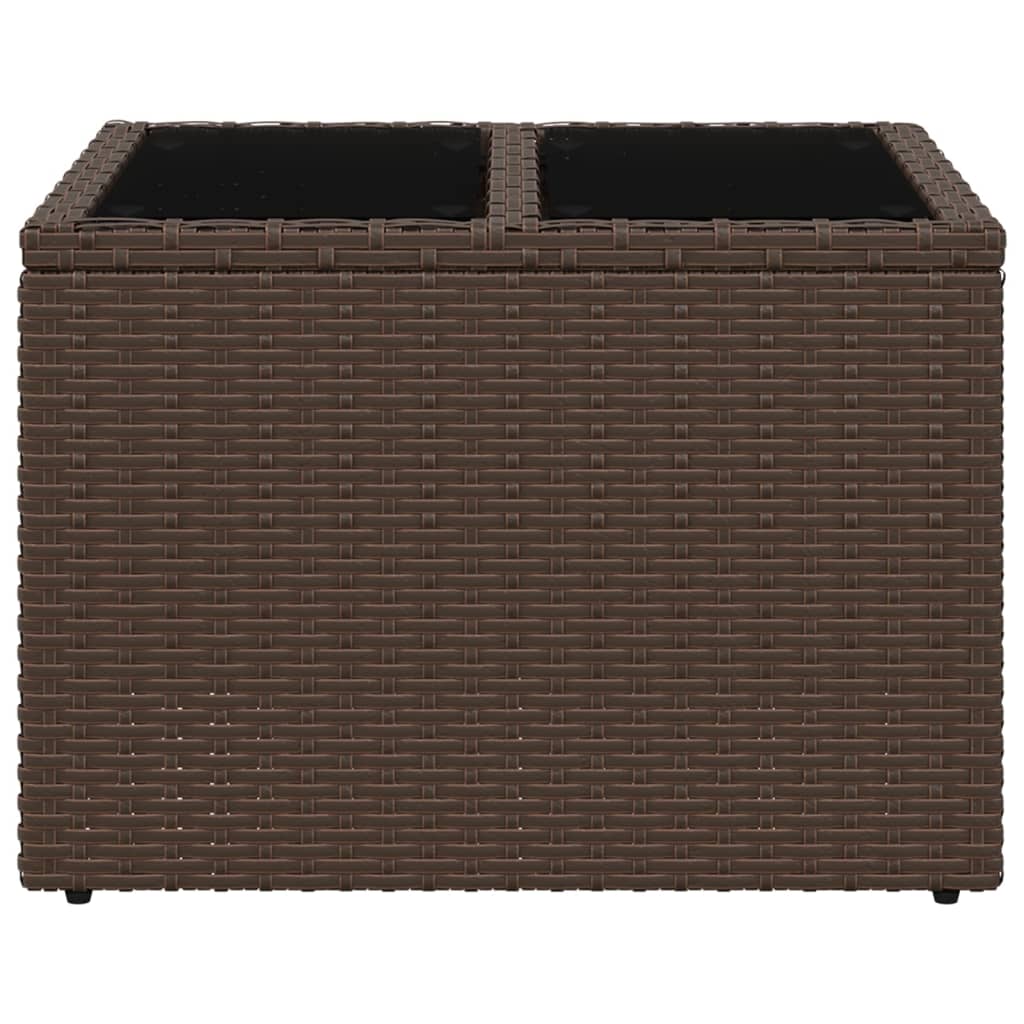Havebord Med Top 55X55X37 Cm Polyrattan