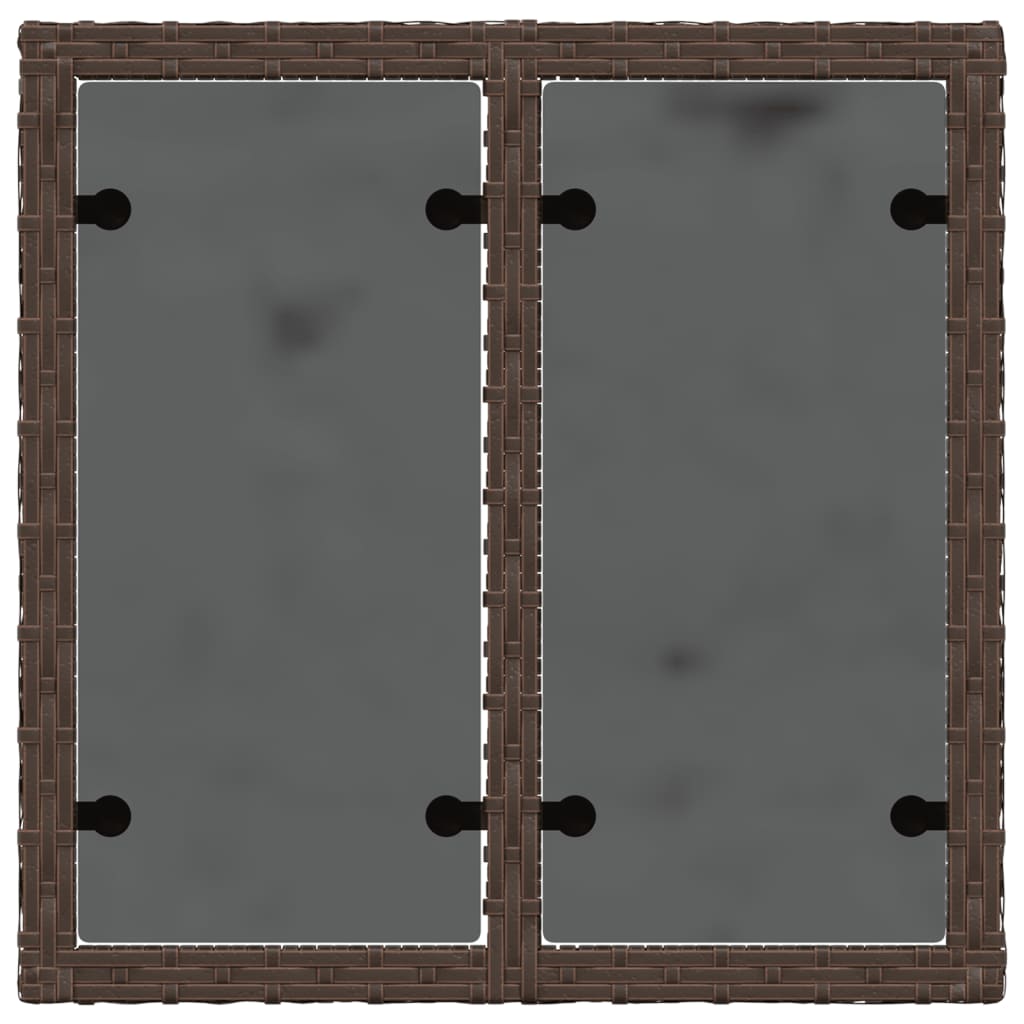 Havebord Med Top 55X55X37 Cm Polyrattan
