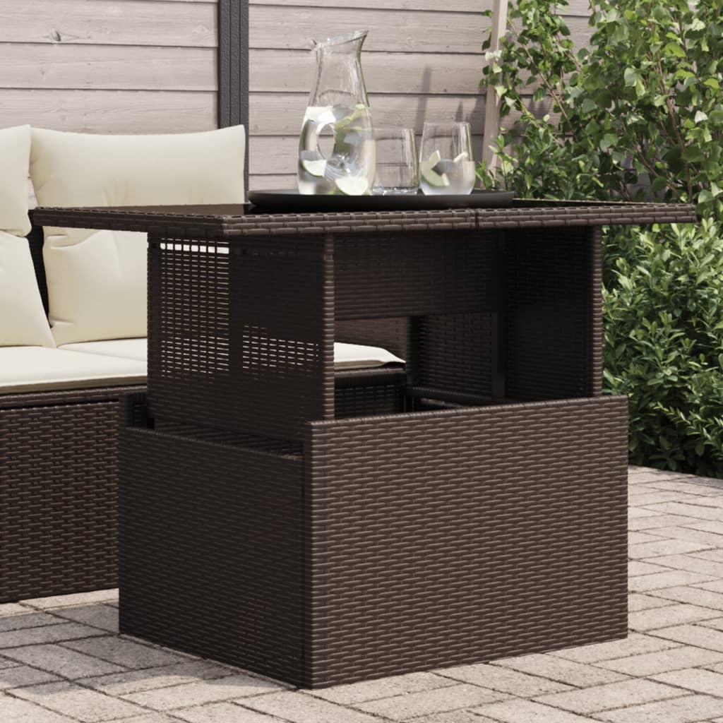 Havebord 100X55X73 Cm Polyrattan Og Akacie