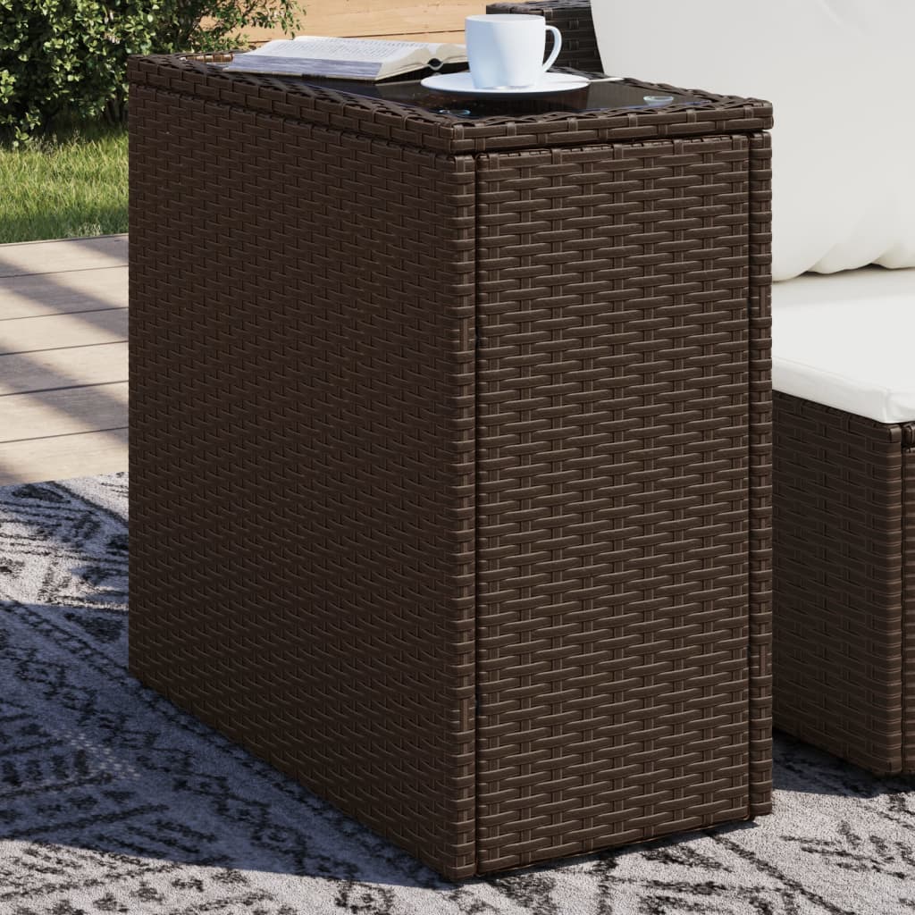 Havebord Med Top 58X27,5X55 Cm Polyrattan