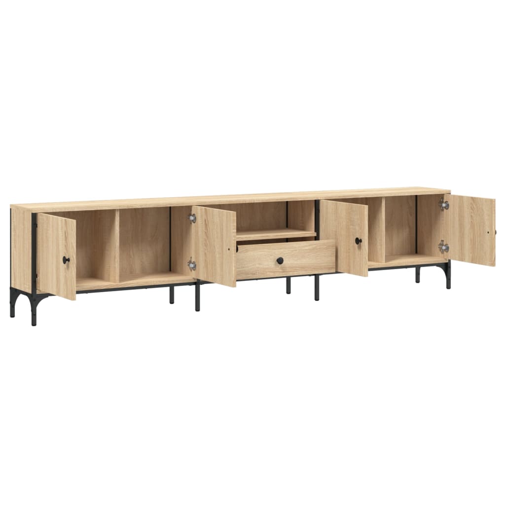Tv-Bord Med Skuffe 200X25X44 Cm Konstrueret Træ