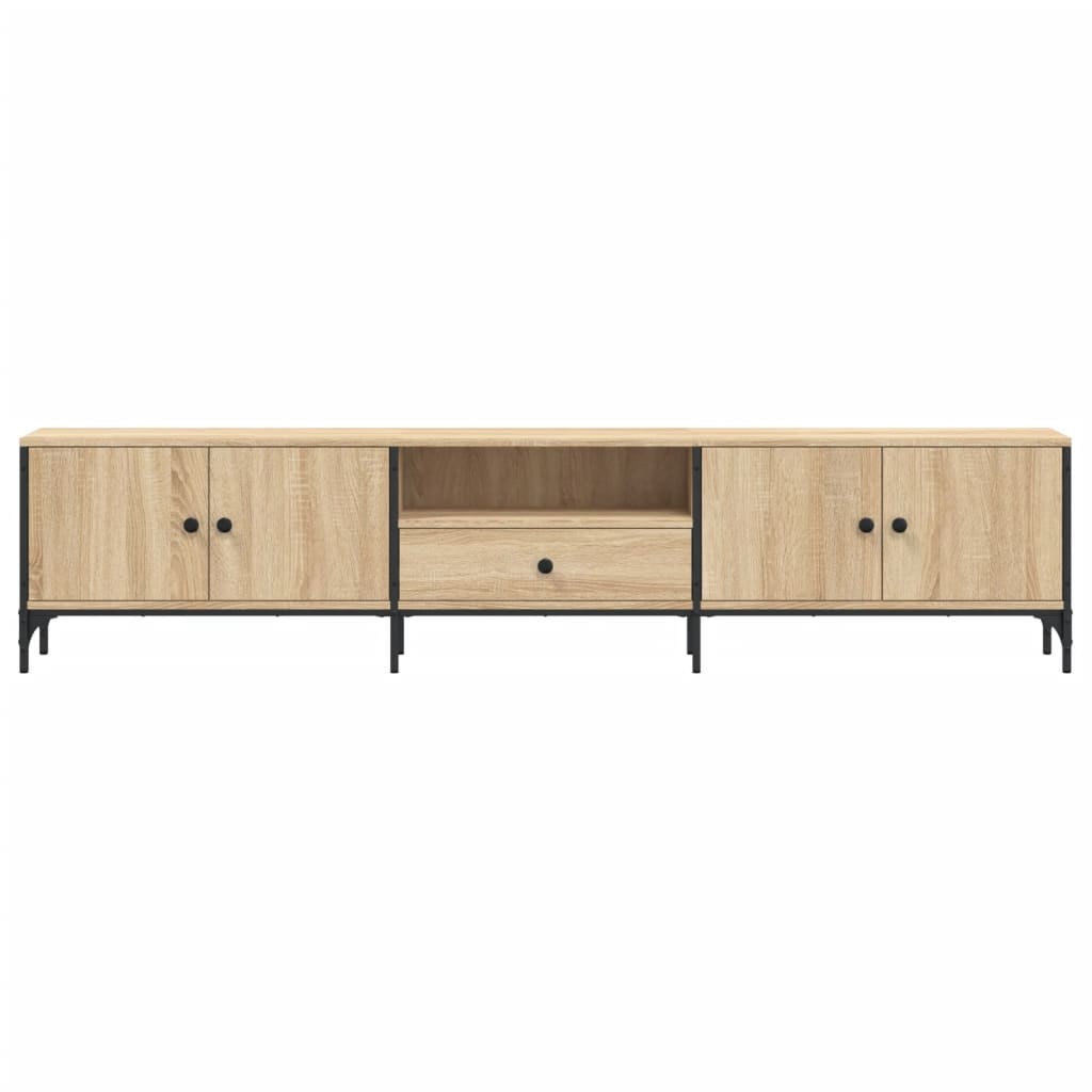 Tv-Bord Med Skuffe 200X25X44 Cm Konstrueret Træ