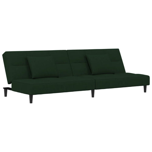2-Personers Sovesofa Med 2 Puder Fløjl