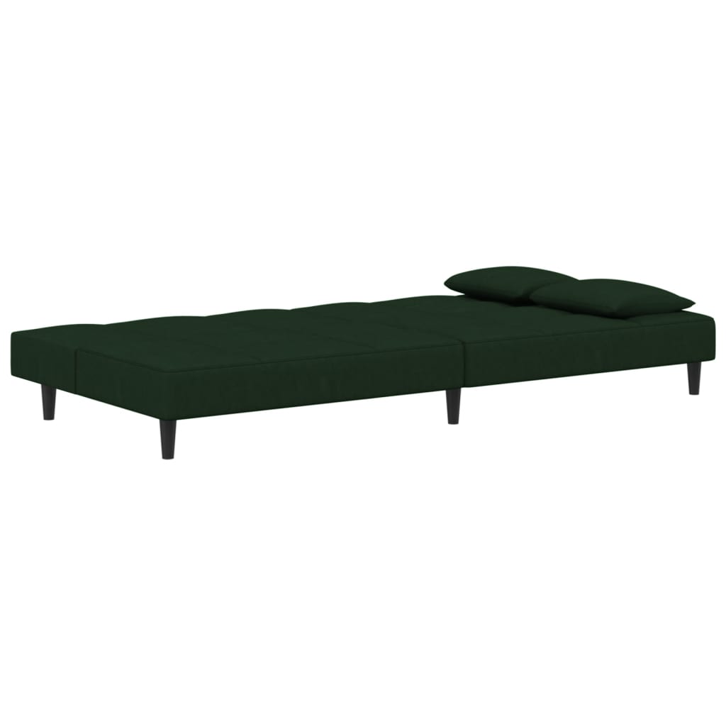 2-Personers Sovesofa Med 2 Puder Fløjl