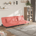 2-Personers Sovesofa Med 2 Puder Fløjl