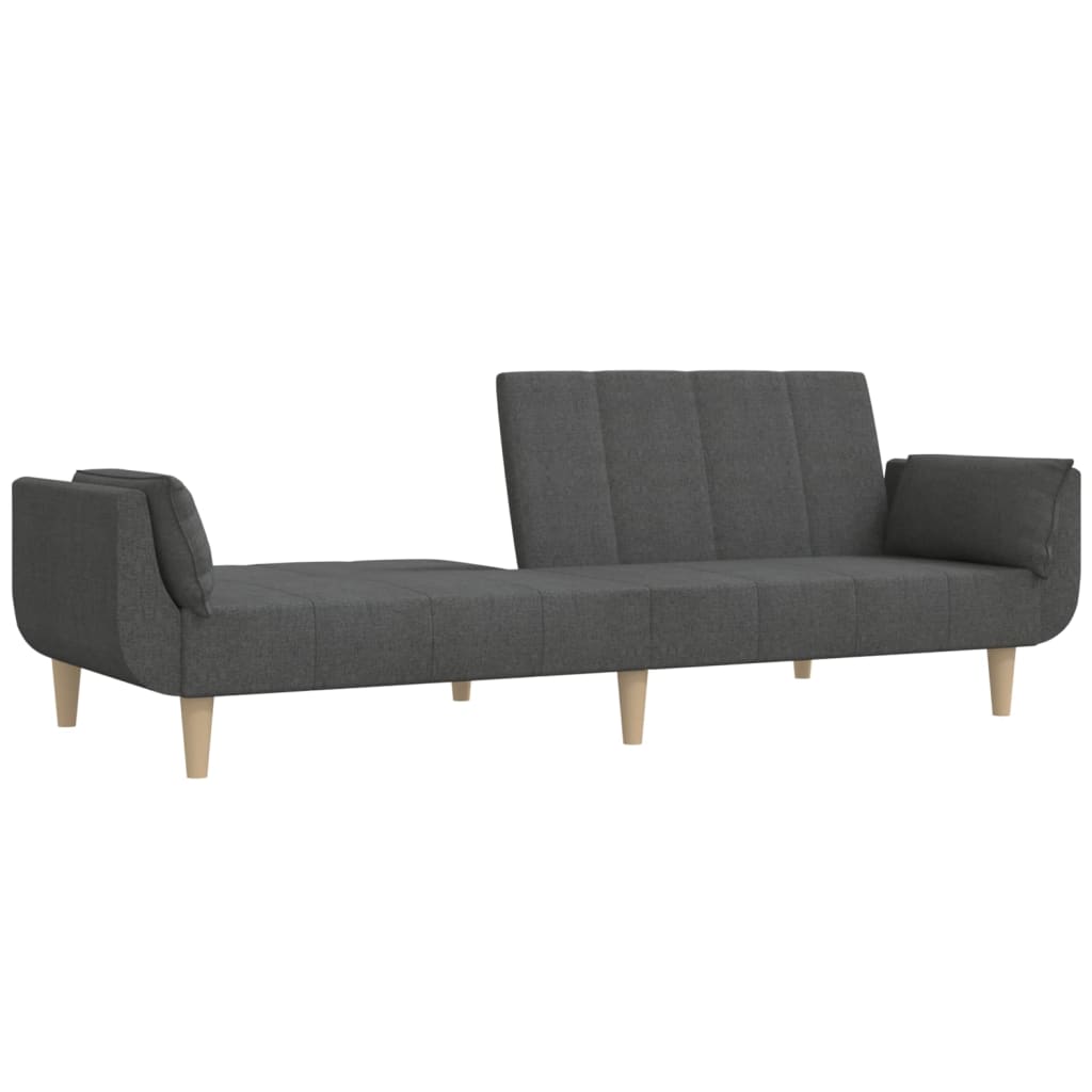 2-Personers Sovesofa Med 2 Puder Stof