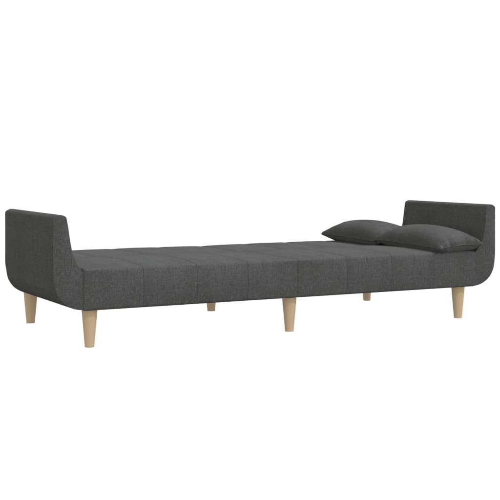 2-Personers Sovesofa Med 2 Puder Stof