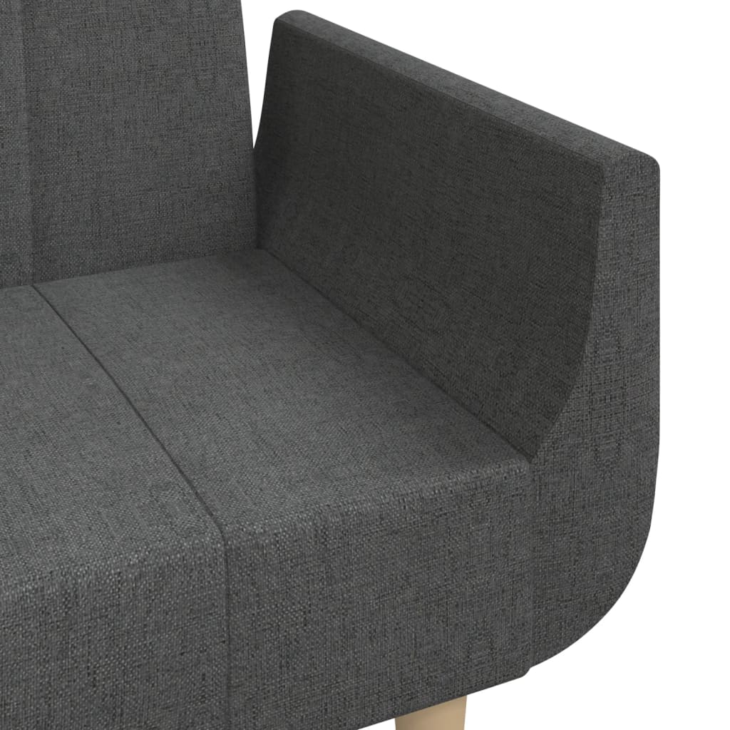2-Personers Sovesofa Med 2 Puder Stof