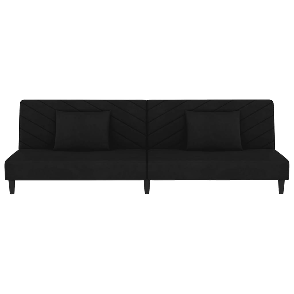 2-Personers Sovesofa Med 2 Puder Fløjl