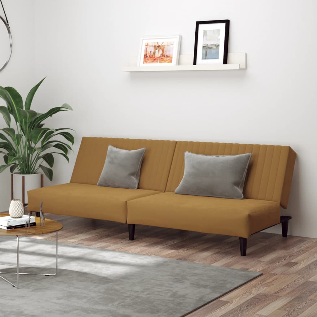 2-Personers Sovesofa Fløjl
