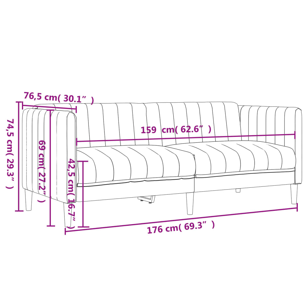 2-Personers Sofa Hør