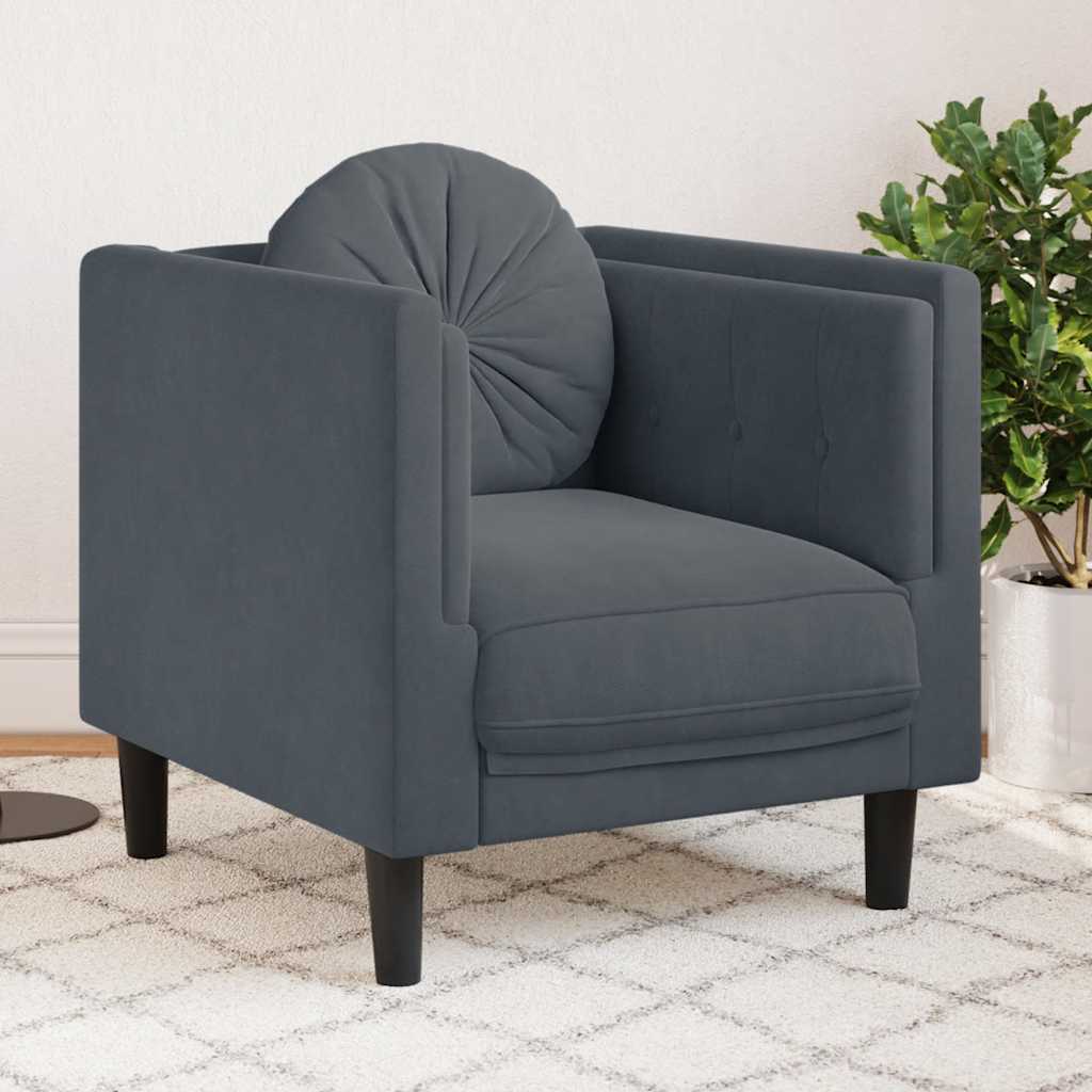2-Personers Sofa Med Hynder Velour