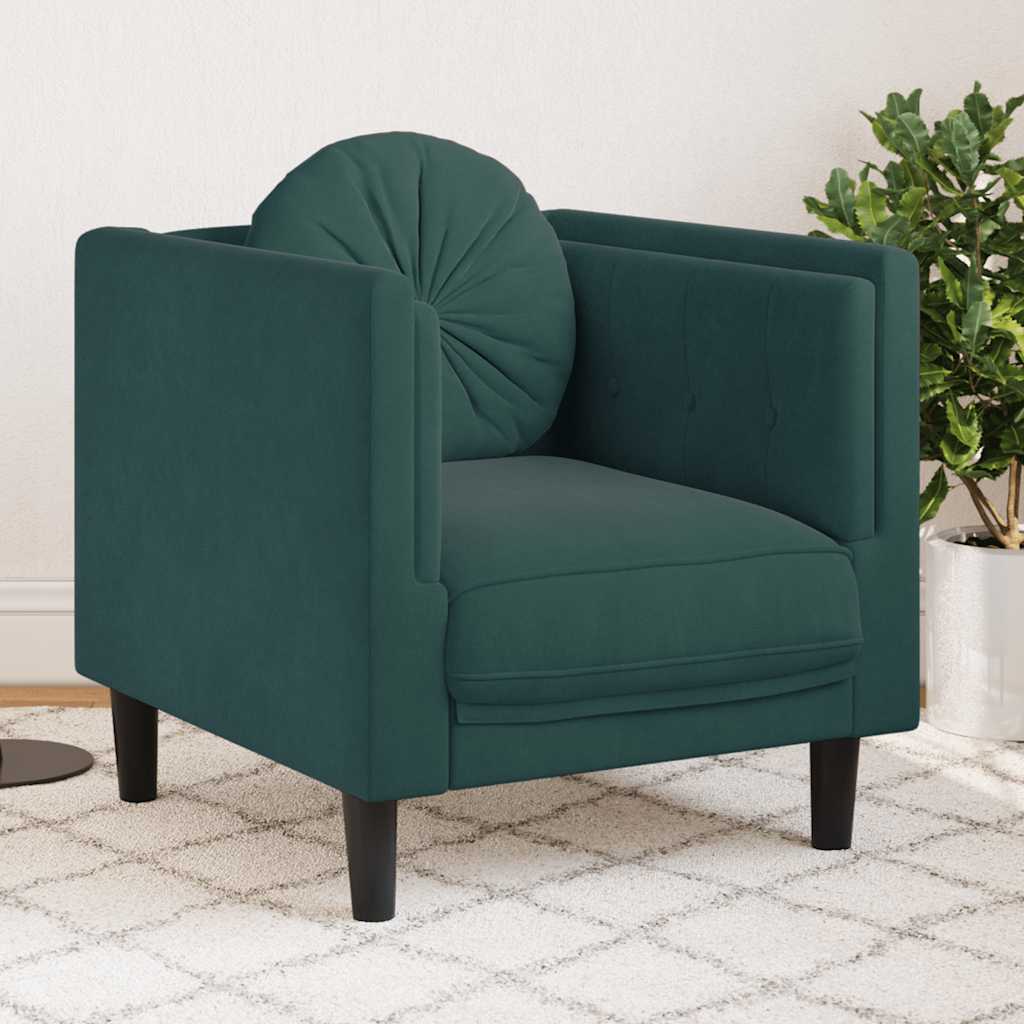 2-Personers Sofa Med Hynder Velour