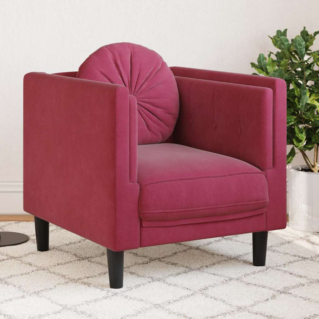 2-Personers Sofa Med Hynder Velour
