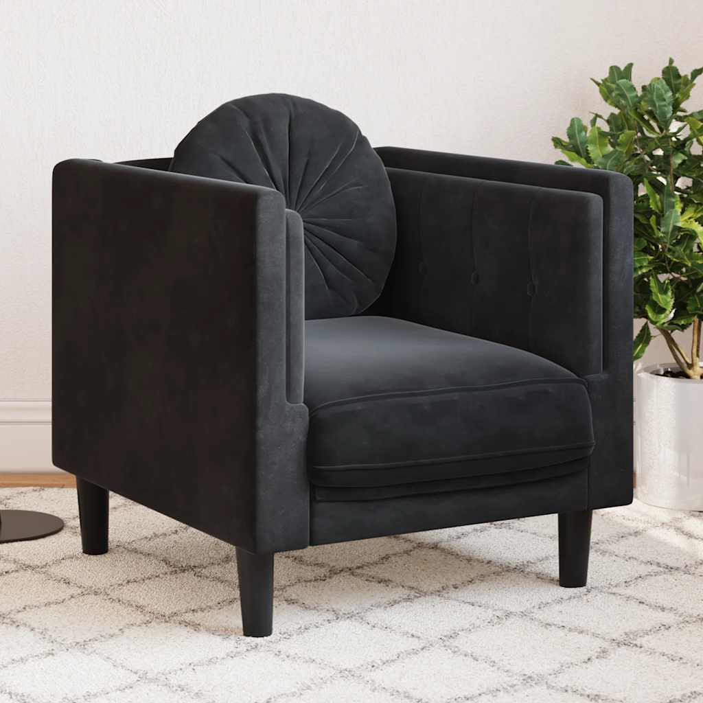 2-Personers Sofa Med Hynder Velour