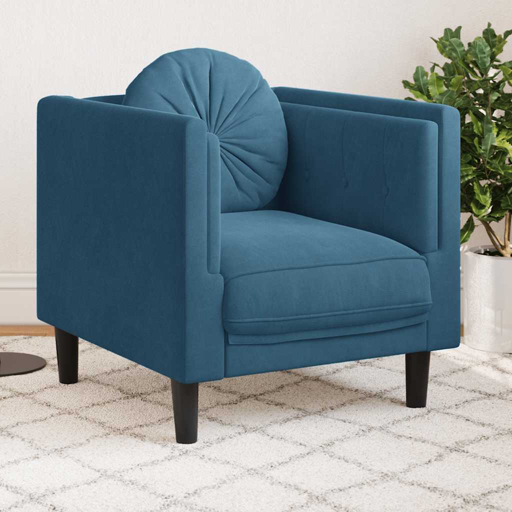 2-Personers Sofa Med Hynder Velour