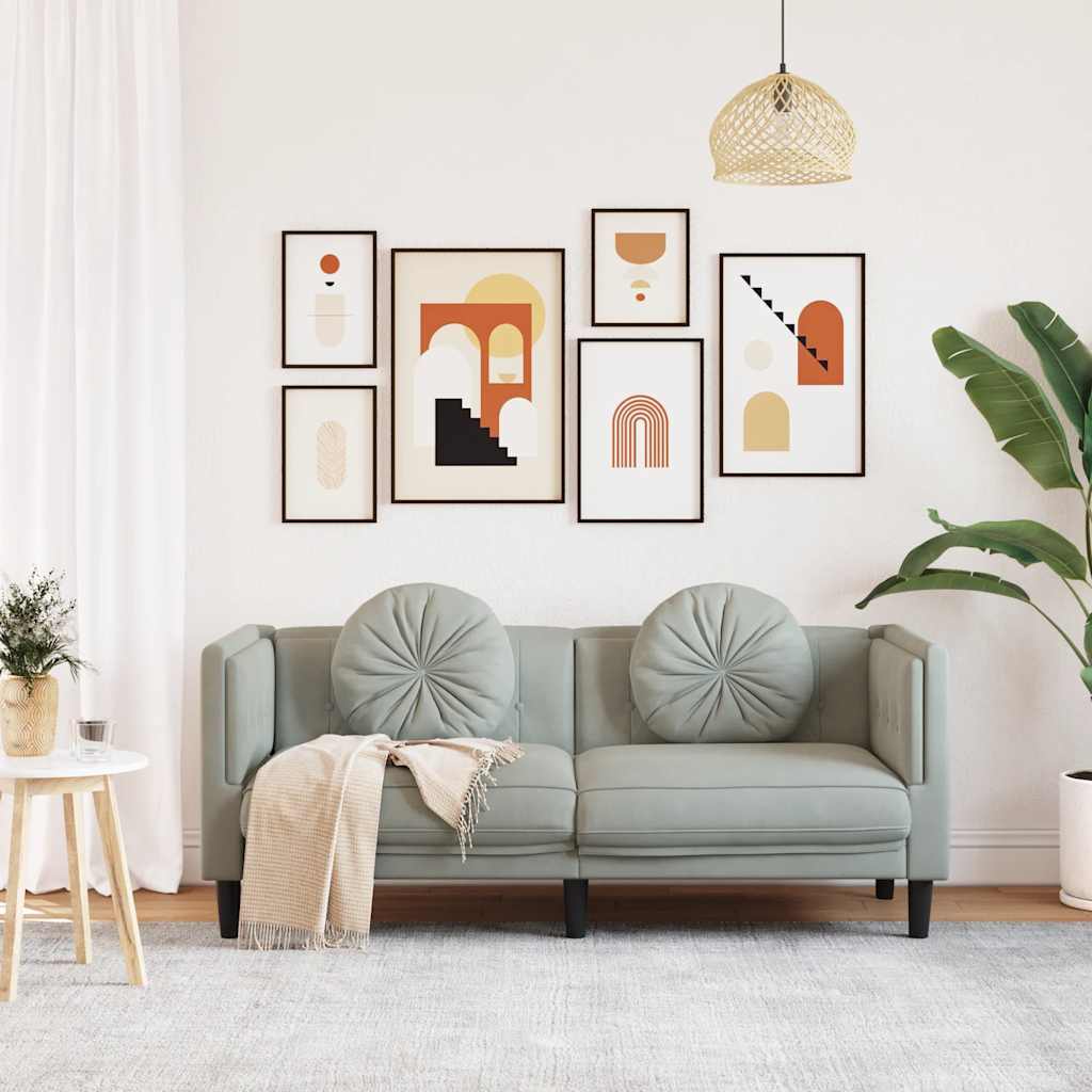 2-Personers Sofa Med Hynder Velour