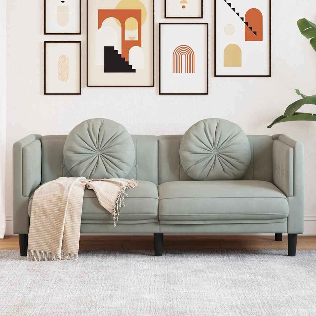 2-Personers Sofa Med Hynder Velour