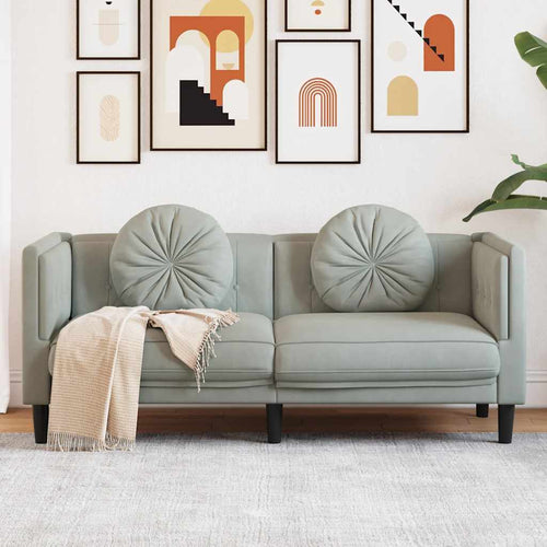 2-Personers Sofa Med Hynder Velour