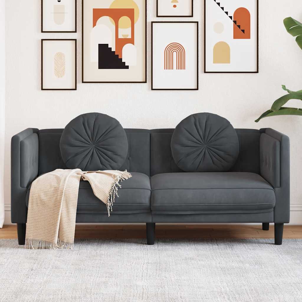 2-Personers Sofa Med Hynder Velour