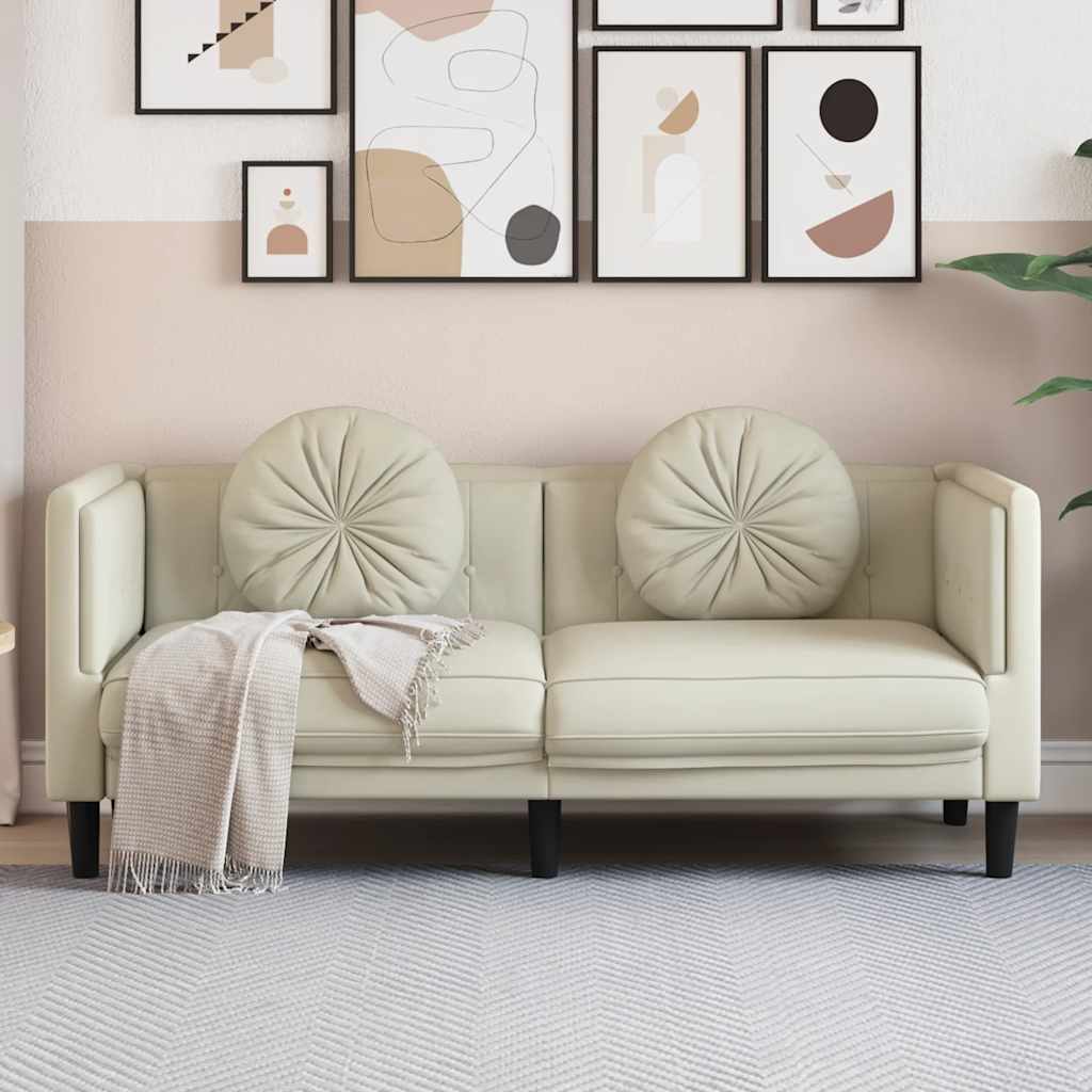 2-Personers Sofa Med Hynder Velour