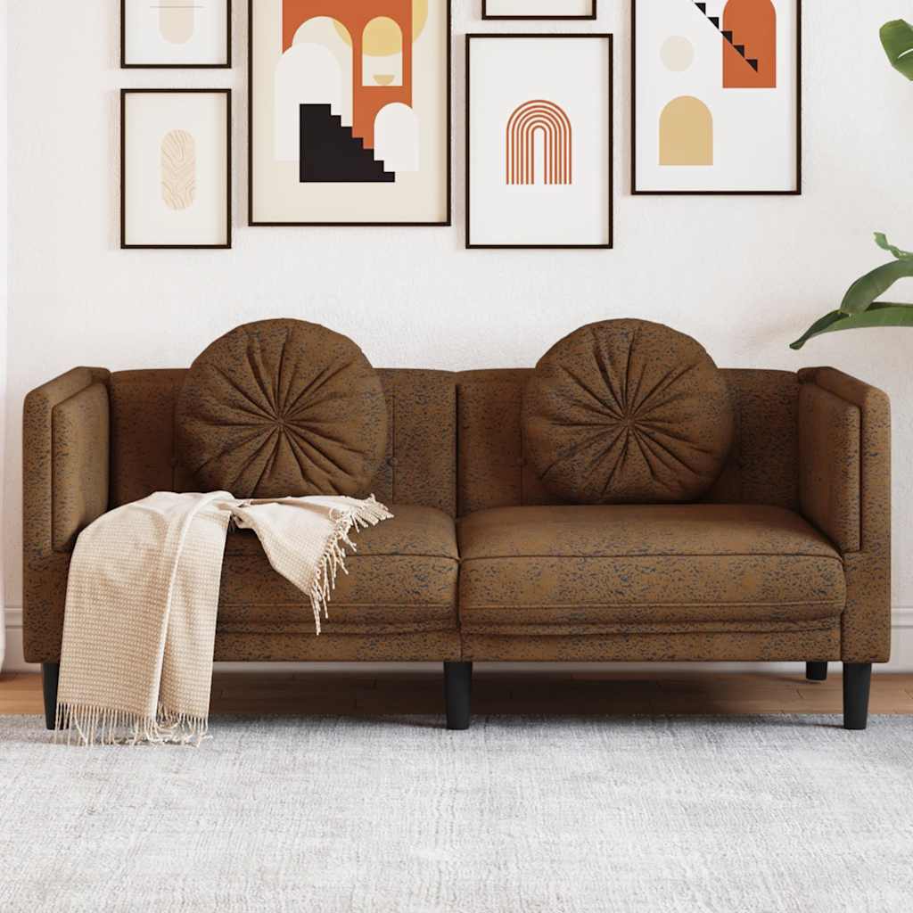 2-Personers Sofa Med Hynder Velour