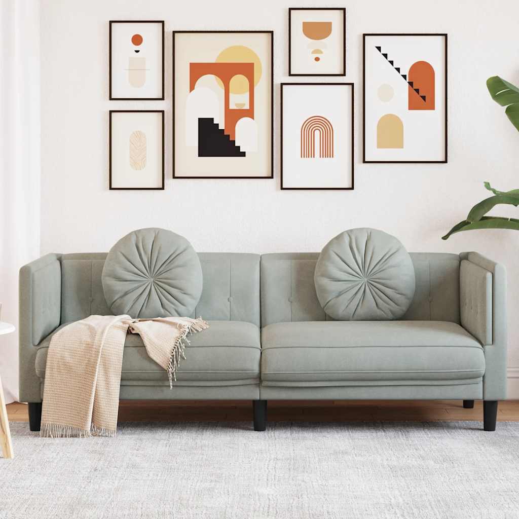 2-Personers Sofa Med Hynder Velour