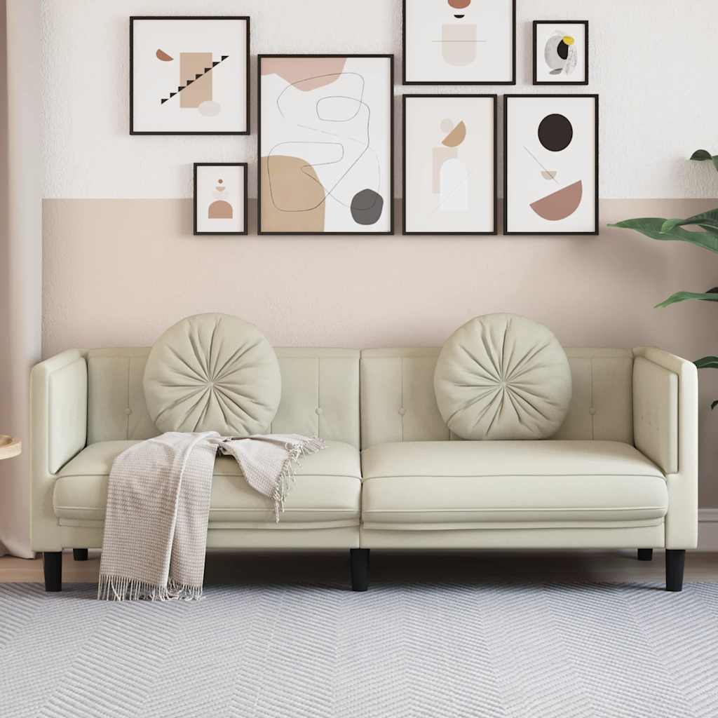 2-Personers Sofa Med Hynder Velour