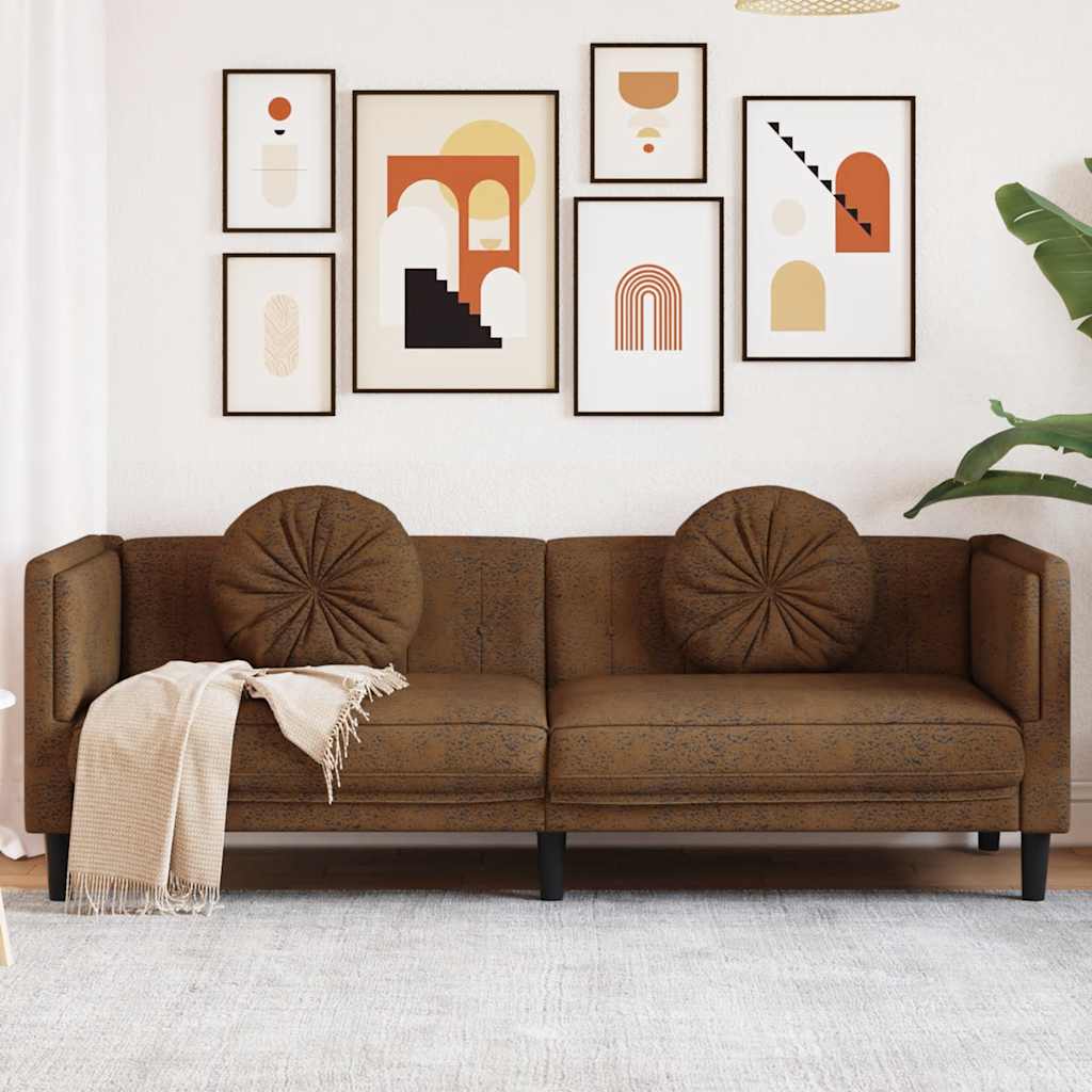 2-Personers Sofa Med Hynder Velour